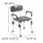 Joey 300 Lb. Capacity Adjustable Bath & Shower Chair with Depth Adjustable Back