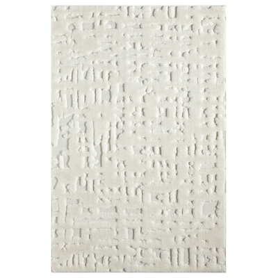 Oheneba Collection Modern Abstract Cream Area Rug