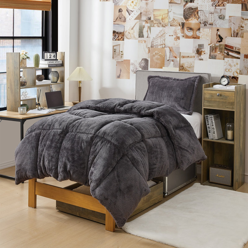 Thickest Comas My Comforter Ate Your Comforter Oversized Comforter Set, Grey, Queen Comforter + 2 Standard Shams