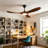 Solid Wood Ceiling Fan With Light