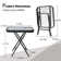 Square Glass Outdoor Folding Side Table