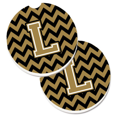 Ceramic Round 2 Piece Car Coaster Set