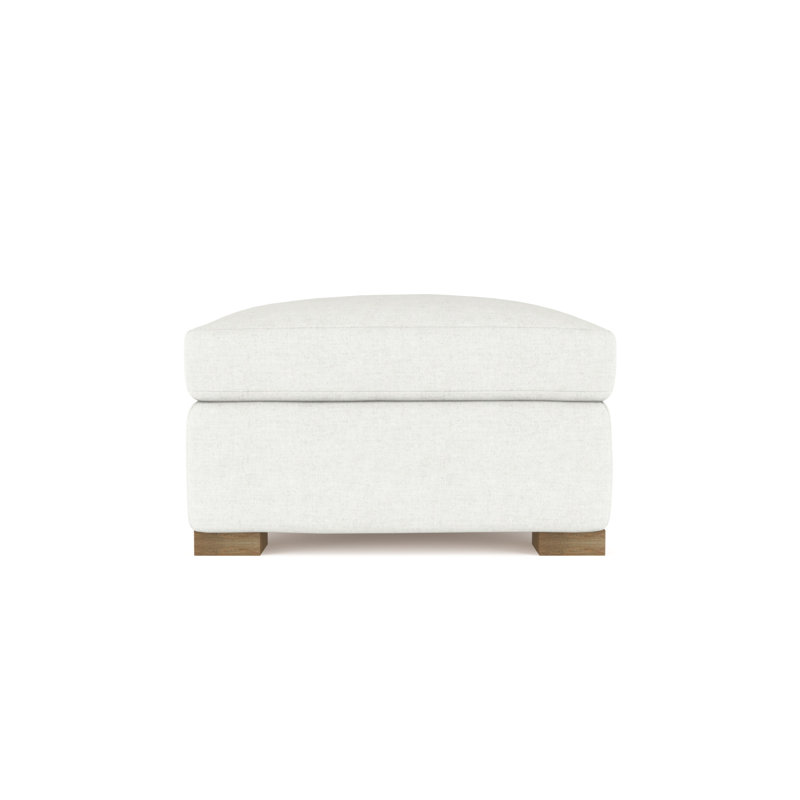 Repose-pieds Horatio, Velours moelleux blanc, Patiné