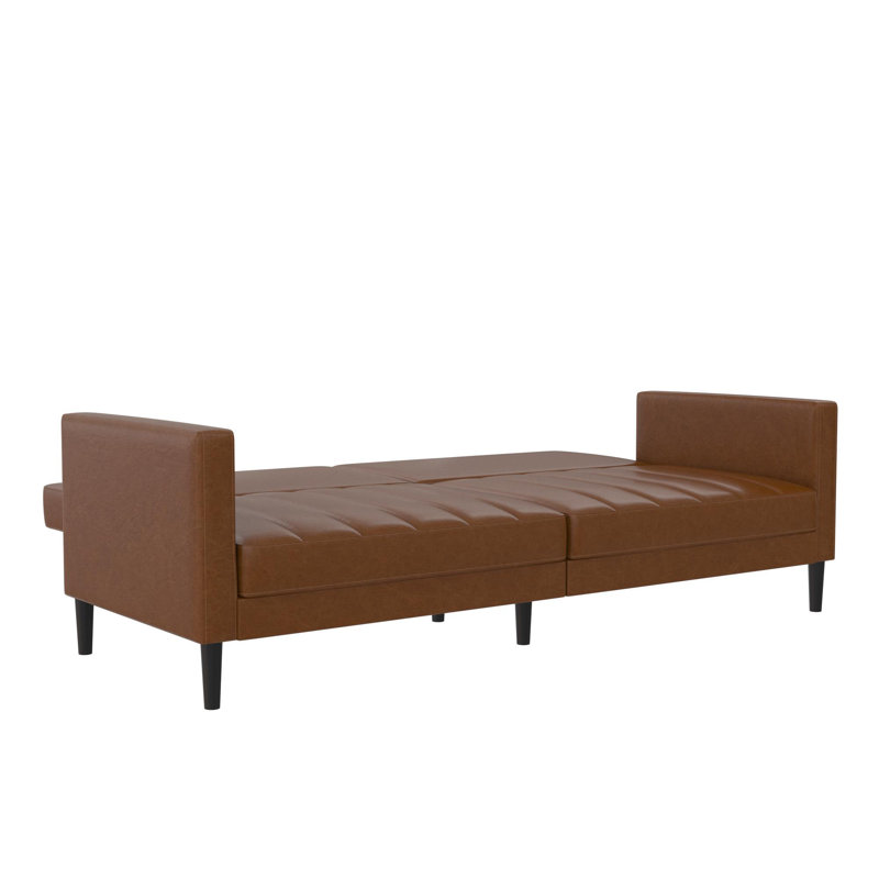 Upminster 3 Seater Faux Leather Sofa, Camel Brown