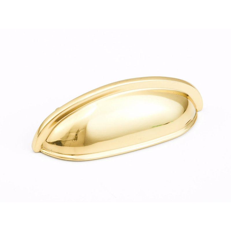 Cup / Bin Pull, Polished Brass