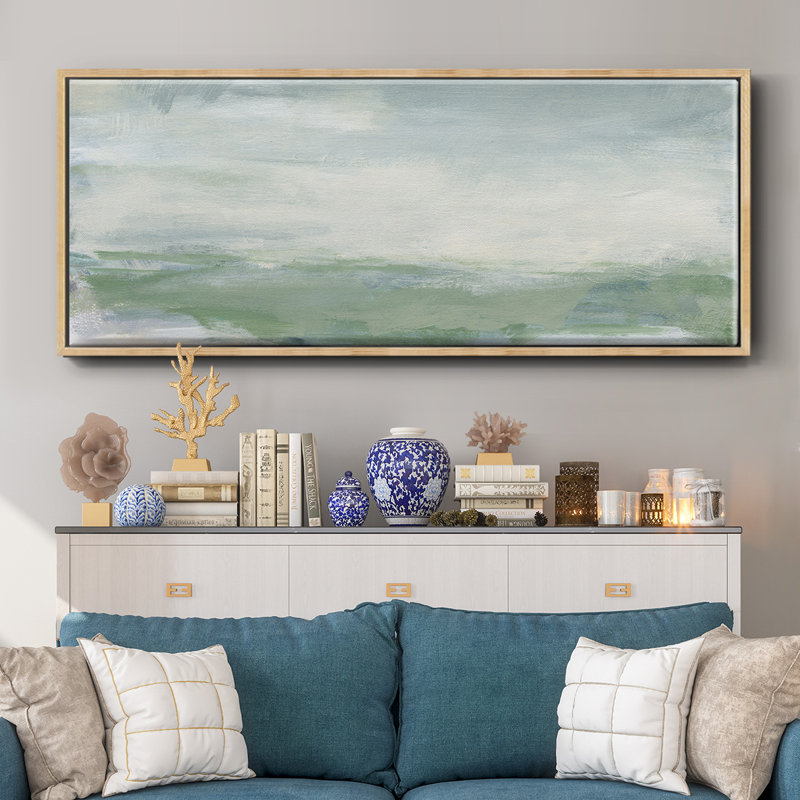 Coastal I- Framed Canvas