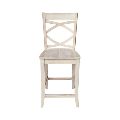 Sadiel Solid Wood Counter Stool with Solid Wood Frame