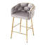 Ensemble de 2 tabourets de comptoir 28 po 28 po, tabourets de comptoir bleu foncé avec structure en fer, dossier et coussin moelleux, repose-pieds, convient à la cuisine / chambre / salle à manger-325151703