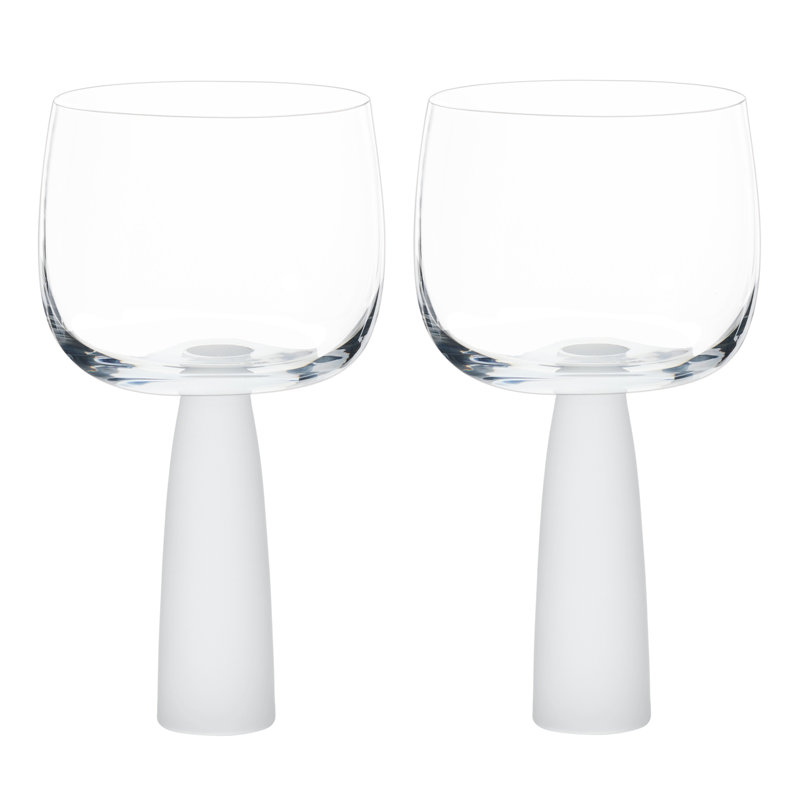 Oslo Gin Glasses, Clear/White