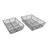 S/2 Rectangular Iron Trays,Black