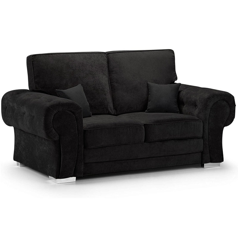 Derry Chenille Sofa, Black, 2