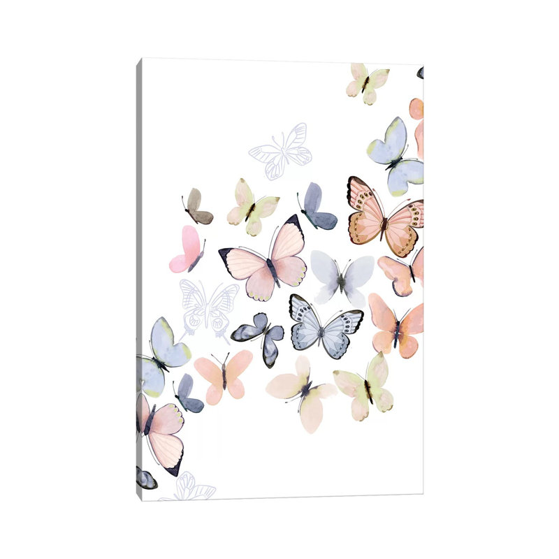 Impression sur toile tendue Butterfly Path, H 18 po x l 12 po x 1,5 po