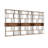 141.73'' Wide Industrial Bookcase — Large Open Shelf Storage Unit With Mdf Shelves And Steel Frame, Freestanding Display Shelving