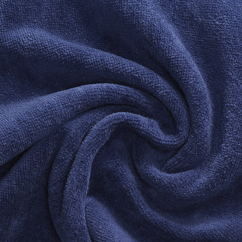 Ensemble de 4 serviettes monogrammées bleu marine - brodées blanches, F
