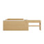 Lit plateforme double en bois avec tiroirs, tablettes et coiffeuse-1787875117