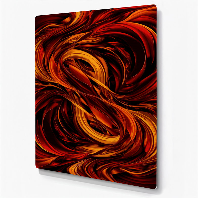 Abstraction numérique 3, art mural en métal brun, H 20 po x l 16 po