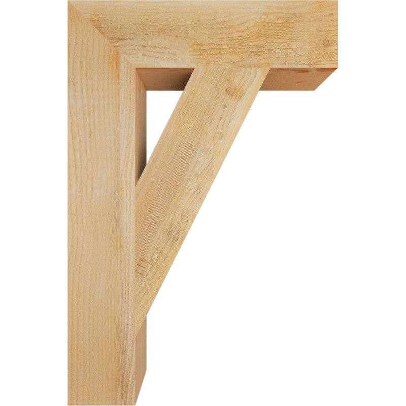 Traditional Block Bracket, Douglas Fir (Rough Sawn), 36" H x 6" W x 24" D