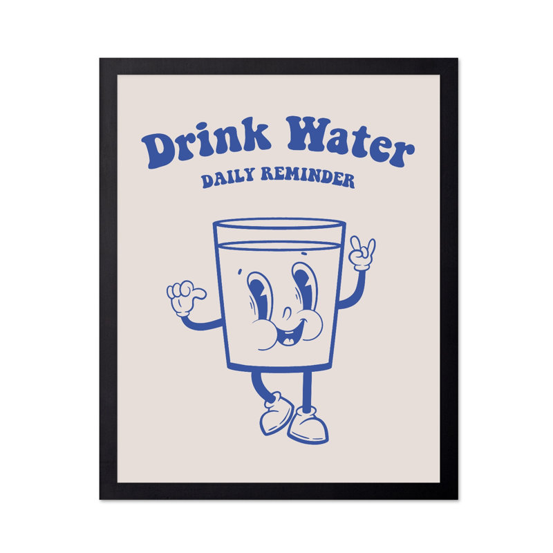 Drink Water No4, Unframed, Poster, 16"H x 20"W