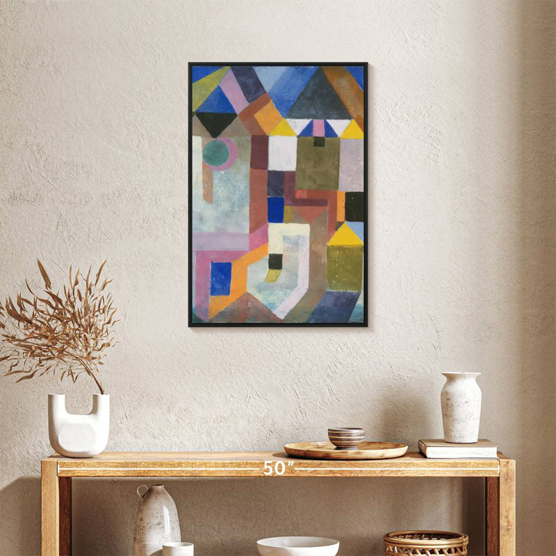 Architecture colorée, 21 po x 31 po, Cadre flottant noir