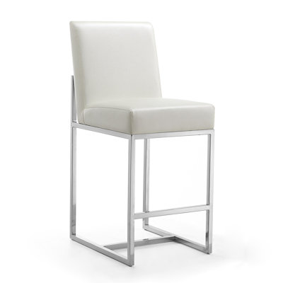 Tabouret de comptoir rembourré en cuir Element