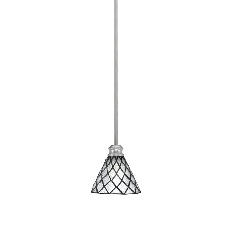 Mini-luminaire suspendu sur pied Edge, Nickel brossé