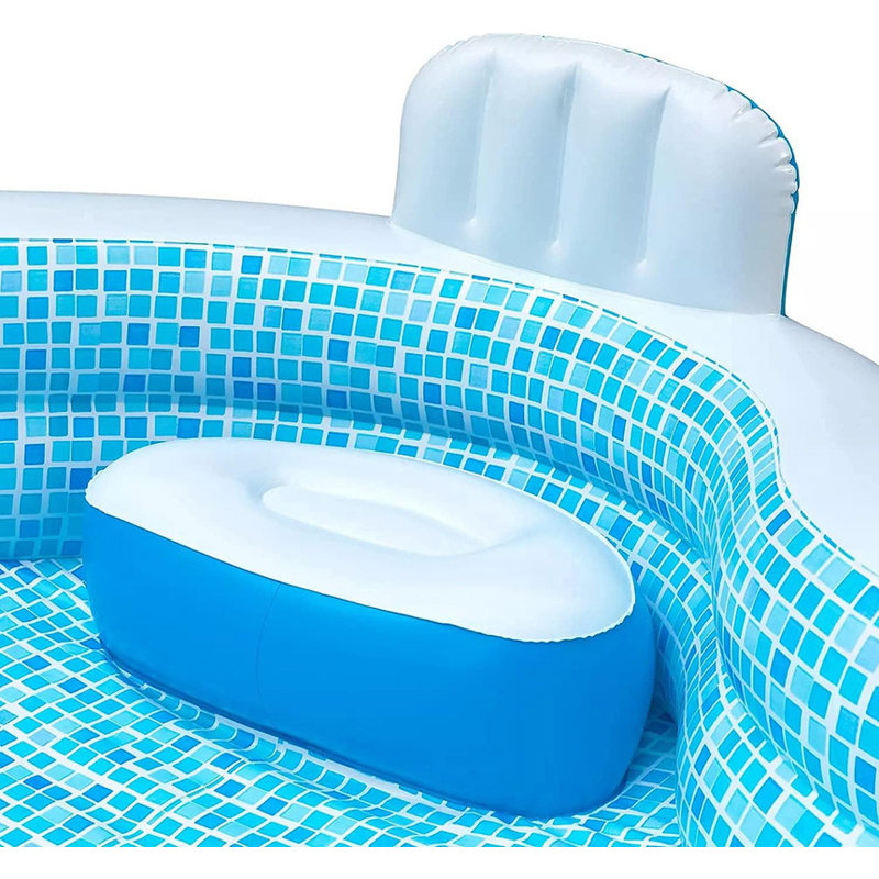 Polyvinyl Chloride (PVC) Rectangle Inflatable Pool 26'' H x 110'' W x 120'' L