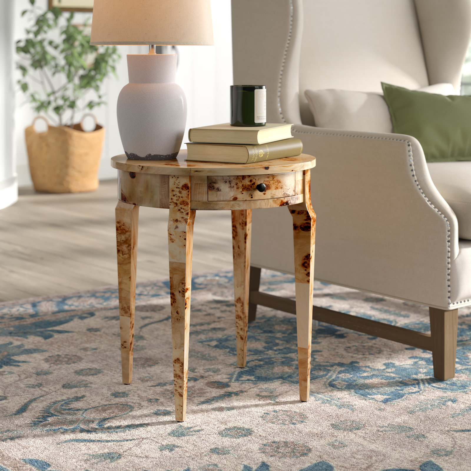 Amberwood 20" End Table, Natural 
