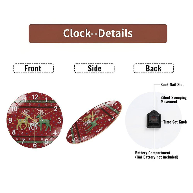 Horloge murale 12 po
