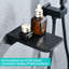 Robinet de baignoire mural mat noir, douche de salle de bain avec douche à main, - robinet de baignoire à valve équilibrée et finition en noir moderne, avec bouton inverseur cascade