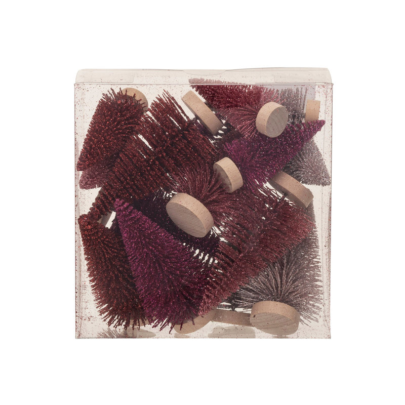 Brosse à sisal en forme d'arbre avec des bases en bois