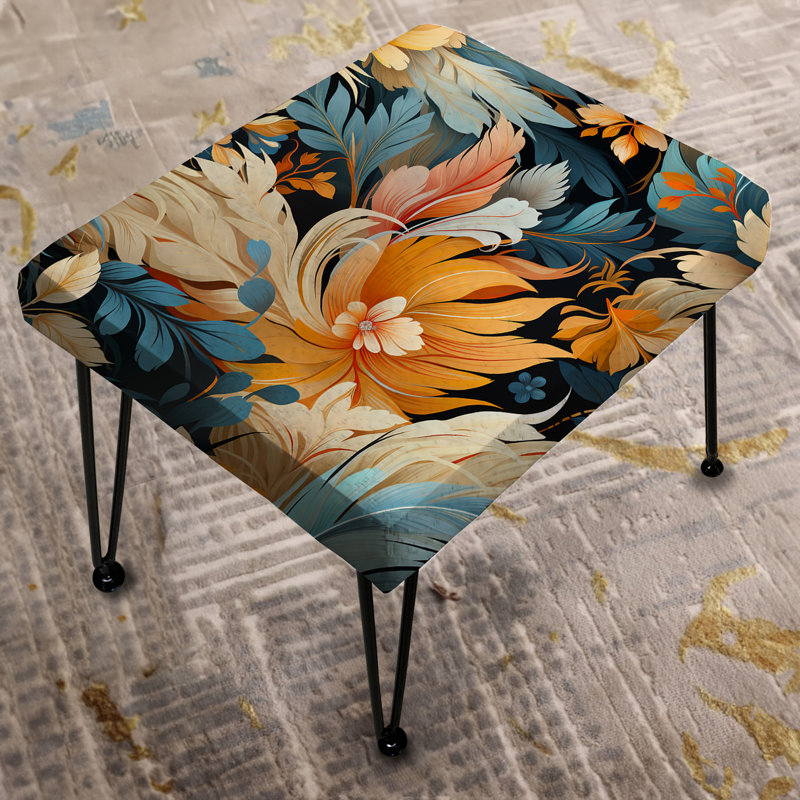 Repose-pieds Earthy Tones Boho Inspire Feather
