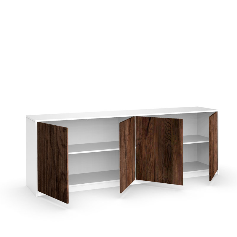 Bokamp 604.52cm Sideboard, White/Dark Brown