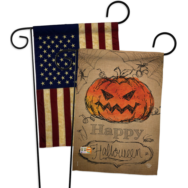 Drapeau de jardin en polyester 2 côtés 1 pi 5 po x 1 pi