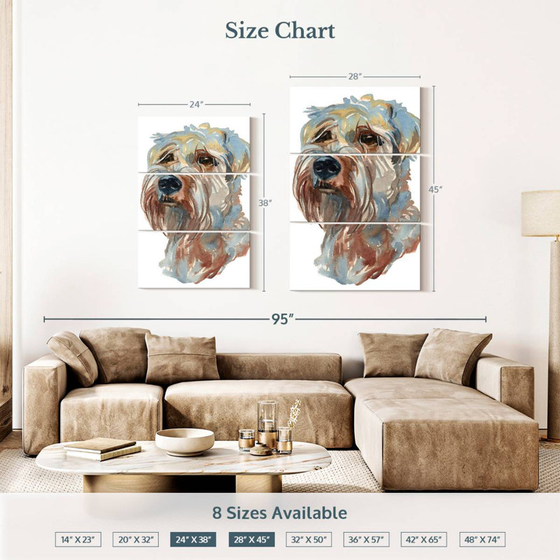 Brampt Wheaten Terrier, 38" H x 24" W