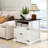 August Grove® Modern Nightstand With Cabinet & Built-In 2 AC Outlets & 2 USB Ports, Farmhouse Style End Table With Barndoor (Set of 2)