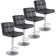 Charies Swivel Upholstered Adjustable Height Counter Stool with Metal Frame