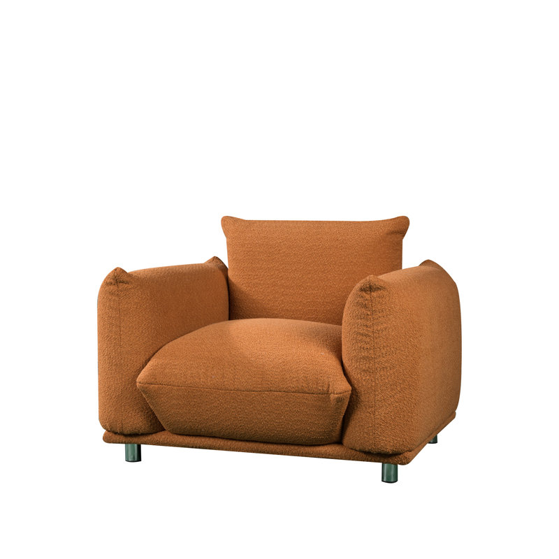 Canapé d'appoint Fidelia, Tissu orange