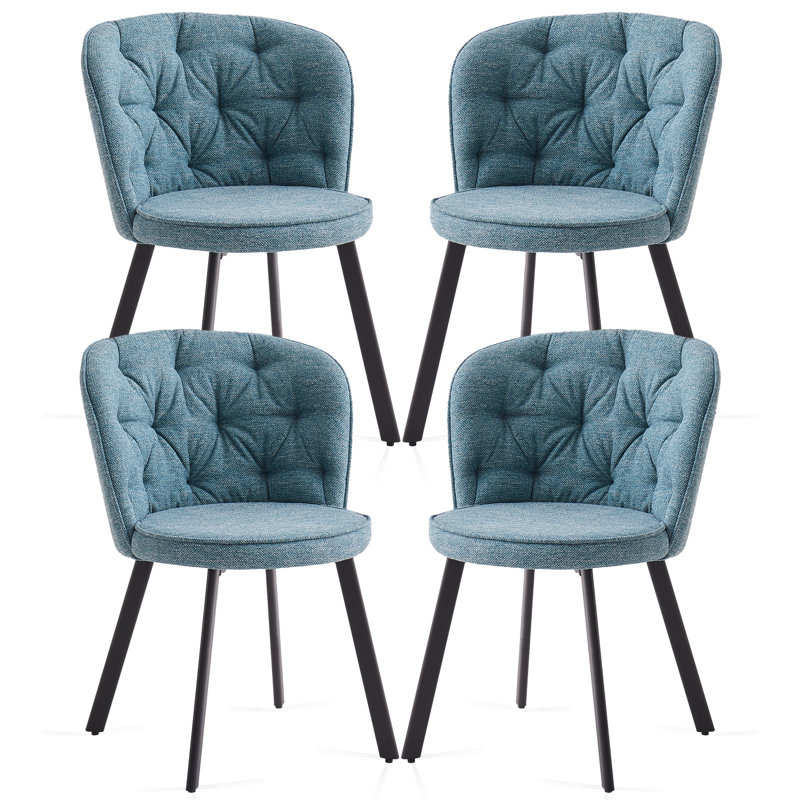 41cm H Fabric Upholstered Side Chair, Blue