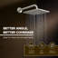 Bras de douche 16 pouces avec bras d'extension de douche à 90 degrés en acier inoxydable avec bride, finition nickel-125094948