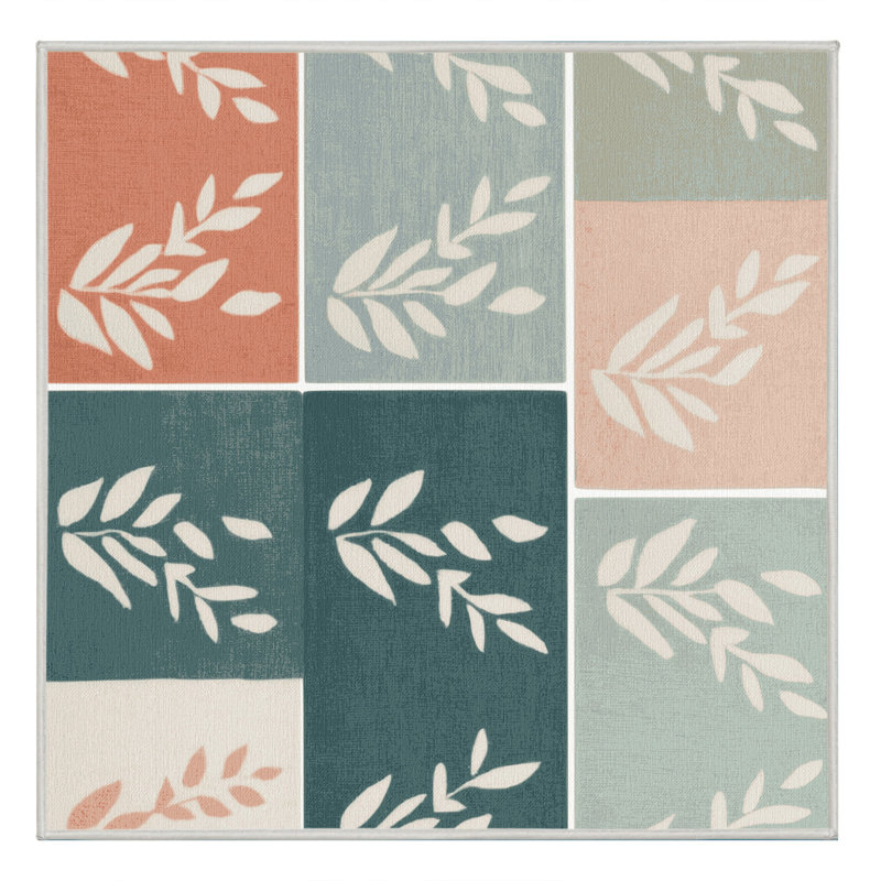 Serene Blossom Rug, Square 6'