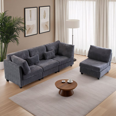126” W Oversized 4-Seater Composable Modular Sofa