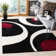Ashal Abstract Black/Ivory Area Rug