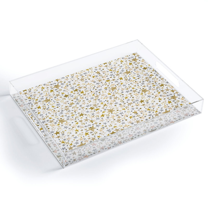 Delaya Plastic / Acrylic Tray, 1.75" H x 15.5" W x 12" L