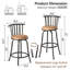 Tabouret de bar pivotant avec tabouret de bar et siège de 24 po et de 29 po à hauteur réglable pour les îlots de cuisine et le bureau-320860085