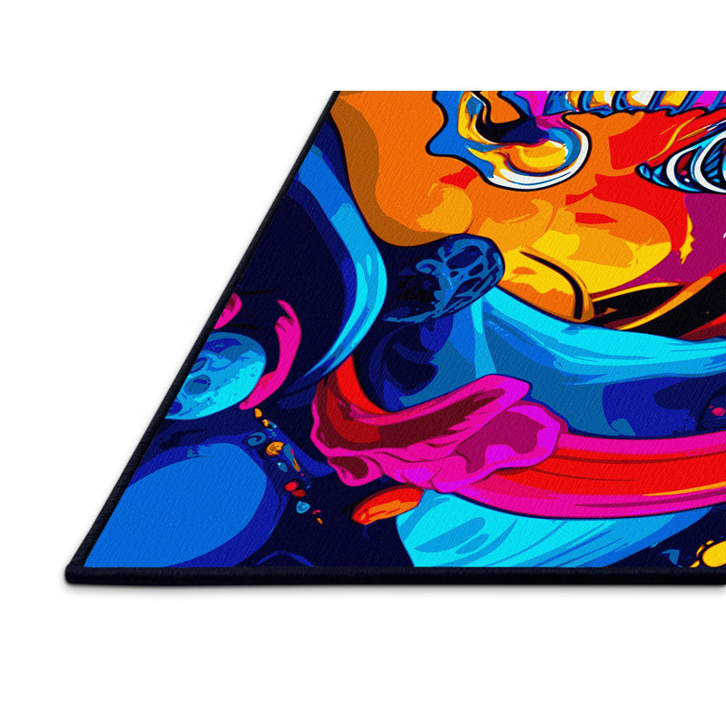 Tapis Fractal Glow, Rectangulaire 2 pi x 3 pi