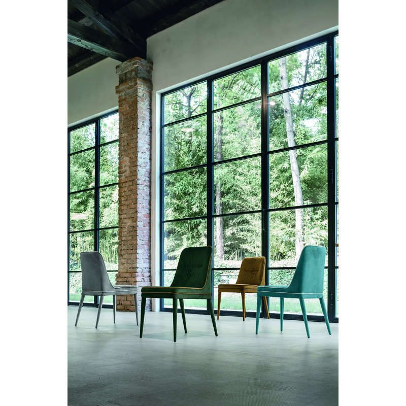 Dallas 47cm H Upholstered Side Chair, Graphite