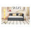 Lit de jour rembourré avec lit gigogne Canapé-lit simple sans sommier, tissu en lin-2126680879