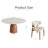 5 - Piece Kitchen Dining Table Set Farmhouse Round Pedestal (1 Table 4 Chairs)-839762583-839762577