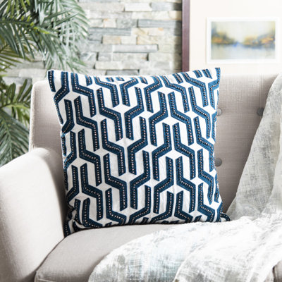 Chauncy Sequined Cotton Throw Pillow
