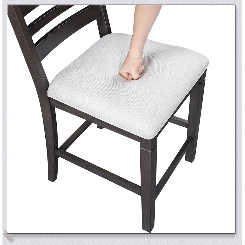Ensemble de salle à manger à hauteur de comptoir 5 pièces Classic avec finition espresso foncé, table extensible et pour repas élégants